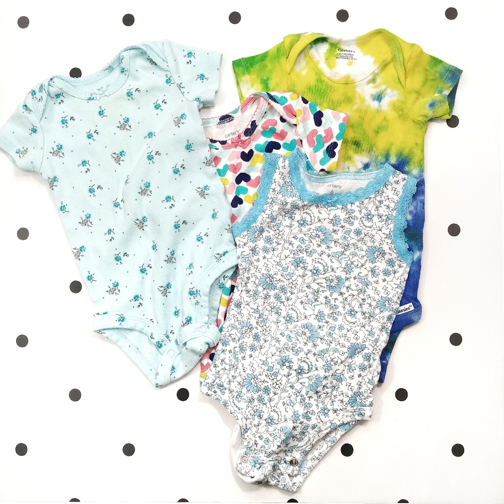 Carter's 4 Adorable Onesies Bodysuits 6 Months